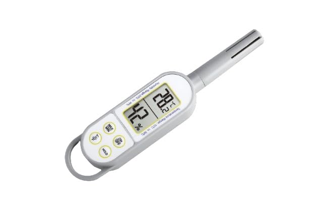 R-TEK Digital Hygrometer 2 in 1 Digital Temperature Humidity Meter Handheld Temperature Humidity Meter Min/Max Value, Data Hold C/F Digital Psychrometer for Industry, Agriculture etc