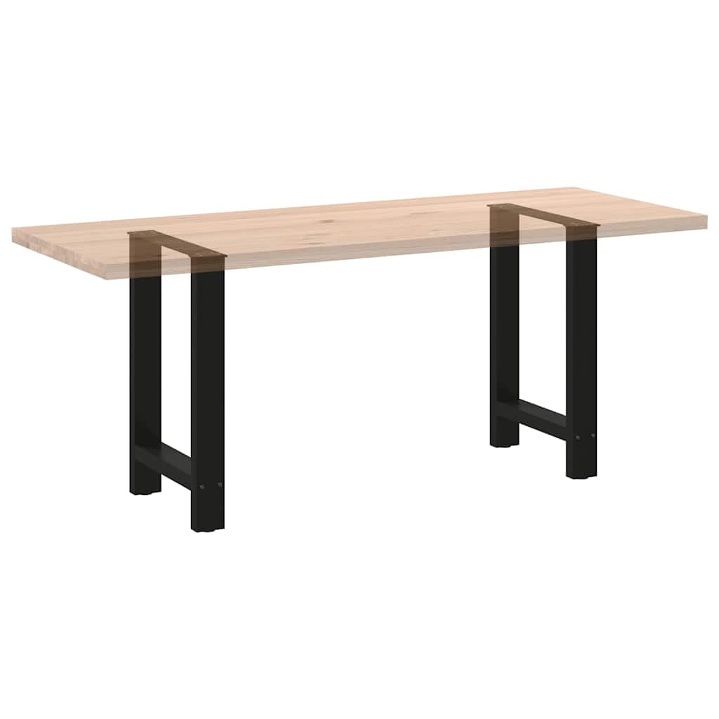 vidaXL Gambe per tavolo da pranzo nere 2 pz 60x(72-73) cm in acciaio