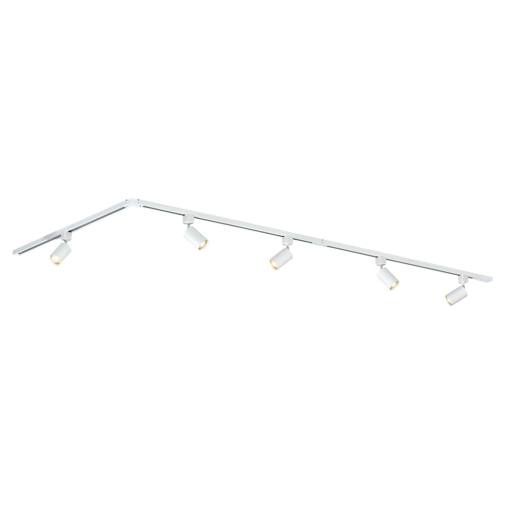 Qub Focus III 1-Phasen Led Schienensystem - 300cm - 5x GU10 Spots Schienensystem lampen - 3x 1m Lichtschienensystem - L-Form - Deckenstrahler Weiß - Erweiterbar & flexibel - LED-kompatibel