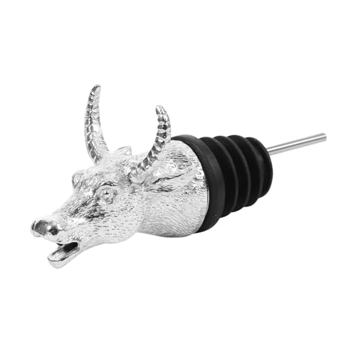 SOLUSTRE Tapón Vertedor Vino de Aleación de Zinc con Diseño Cabeza Animal Práctico Aireador para Botellas de Vino Licor y Aceite Fácil Limpieza y Uso Fiestas