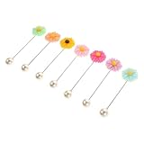 Toyvian 7 Piezas Alfileres Bufanda Hijab con Diseño Rosa Broche Floral para Mujer y Hombre Sujetador Seguro para Pañuelos Clips Decorativos para Viajes y Trajes