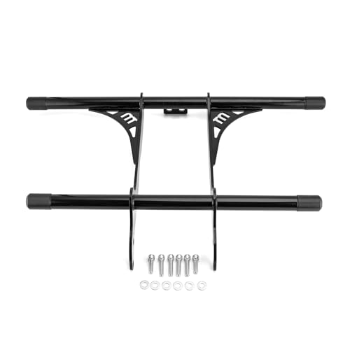 Image of Wsays Crash Bar Front Highway Engine Guard Flat-Out Bar Compatible with Harley Sportster XL 883 1200 2004-2022 with Forward or Mid Control Models, Gloss Black