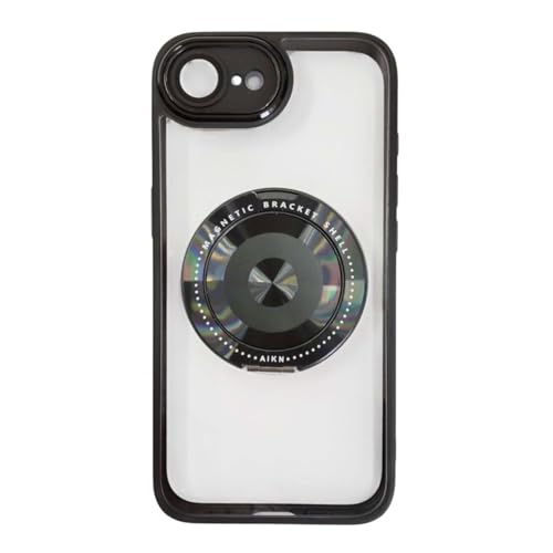 360�x��] �܂��ݎ� �����O iPhone 17e / 16e �p �P�[�X �y�� ���^ ���� TPU �X�^���h�@�\ �N���A�P�[�X �A�C�t�H��16e �J�o�[ (�u���b�N, iPhone 17e / 16e)