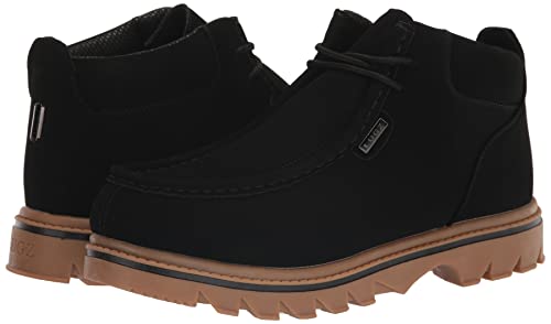 Lugz Men's Fringe Classic Moc Toe Chukka Fashion Boot, Black/Gum, 13 #TOP6