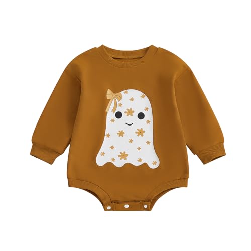 My First Halloween Baby Girl Outfit Newborn Spooky Sweatshirt Romper Long Sleeve Bubble Jumpsuit Sweater Clothes - Main Image