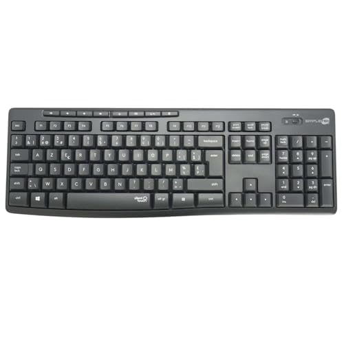 Kit teclado y ratón inalámbrico SIMPLETEK 2.4 GHz con acabado funcional AZERTY 4