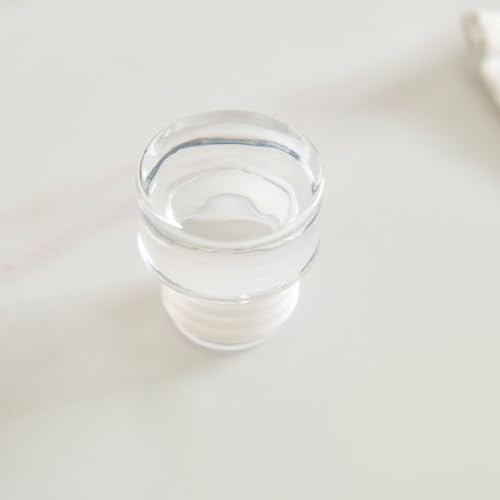 Image of Nestasia Glass Water Bottle Set of 2 (550ml Each) | Leakproof Glass Bottle Set with Airtight Screw Cap for Juice, Milk, Detox Water, Office & Daily Use | Transparent & Durable Fridge Water Bottle