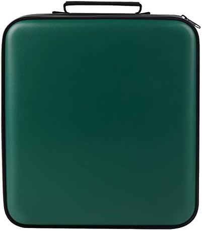 TIMCORR CD Case DVD Holder Storage: 320 Capacity DVD Case Organizer Large CD Storage Protective DVD Binder CD Wallet Portable Disc Holder Folder Blu Ray Album Sleeves Hard CD Carrying Bag for Car (Dark Green)