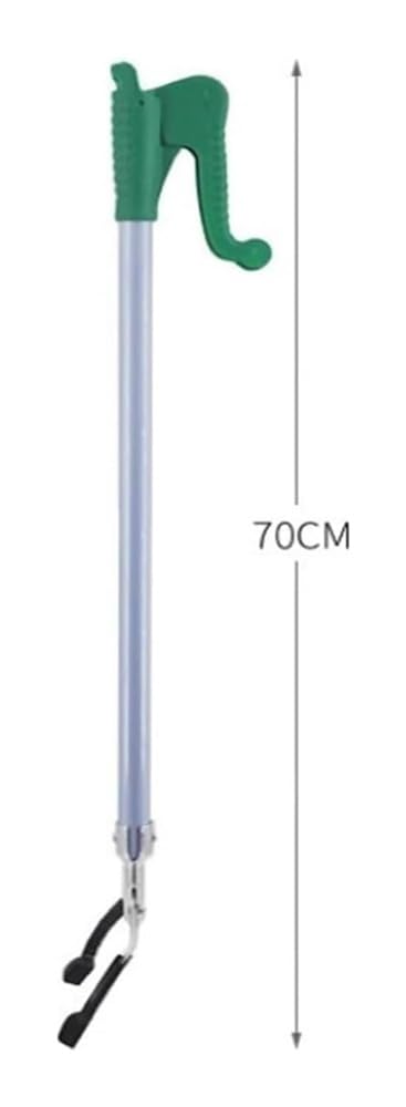 Pinza Telescopica Pieghevole, Pinza per rifiuti, Attrezzi da Giardino ausiliari per Raccogliere Oggetti dal Basso(70cm)
