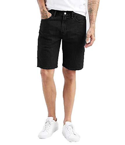 COOFANDY Men's Classic Relaxed Fit Jean Shorts Casual Cotton Denim Cargo Shorts with 5 Pockets Black