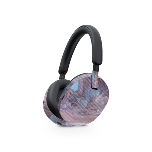 Image of MightySkins Carbon Fiber Skin Compatible with Sony WH-1000XM5 Headphones - Monsoon | Protective, Durable Textured Carbon Fiber Finish | Easy to Apply, Remove, and Change Styles