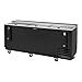 80in Bottle Cooler Black Vinyl Exterior with 3 Sliding Doors