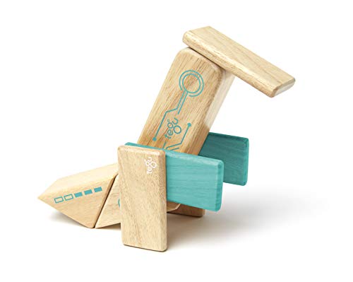 Tegu Robo Magnetic Wooden Block Set, 1-99 Years Old, 8 Pieces #TOP4