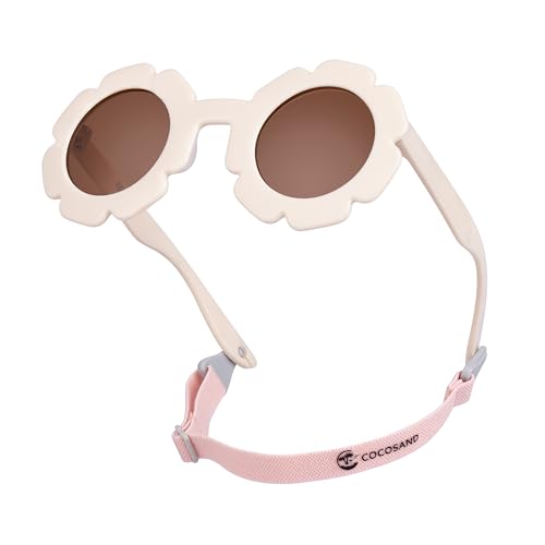 Image of Flower Polarized Toddler Sunglasses with Strap