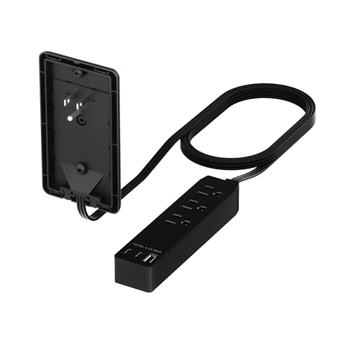 LIDER Outlet Extender with 3 Receptacles, 21W USB Type-A, and 2 USB ...