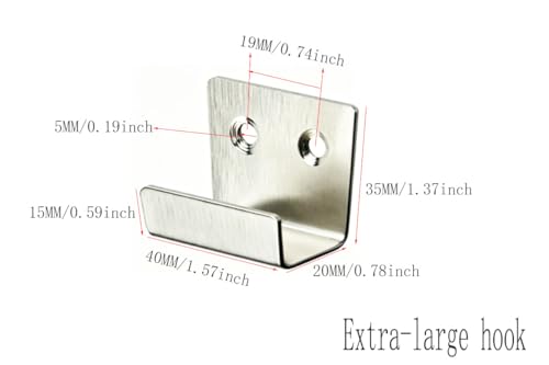 Image of 6 Pieces of Stainless Steel Tile Hanging Code Heavy Duty Wall Mounting Bracket, Photo Frame Wall Tile Hanger, Display Rack Steel Hook Buckle,Extra Large Size