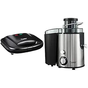 Prestige PGMFB 800 Watt Grill Sandwich Toaster with Fixed Grill Plates, Black + Prestige PCJ 7.0 500-Watt