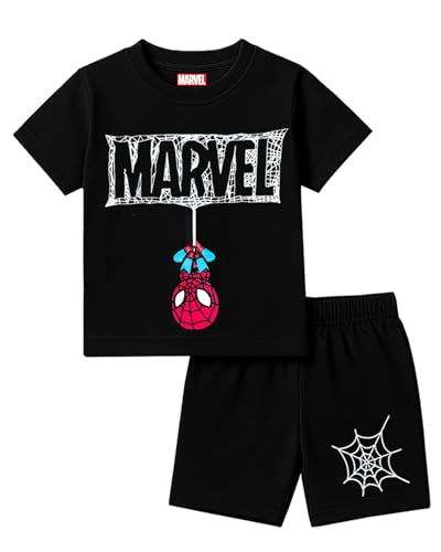 Image of Kuchipoo Marvel Boys Regular Fit Cotton T-Shirts and Shorts Set