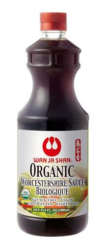 Wan Ja Shan Organic Worcestershire Sauce 33.8oz. USDA Organic, Umami-Rich Flavor | Marinade, Glaze,...