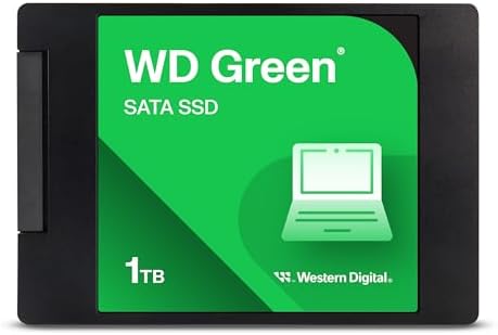 Western Digital WD Green SATA 1TB, Up to 545MB/s, 2.5 Inch/7 mm, 3Y Warranty, Internal Solid State Drive (SSD) (WDS100T3G0A)