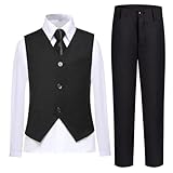 Suits for Kids,Toddler Boys Slim Fit Black Suit Set Dress Outfit Wedding Clothes Size 14