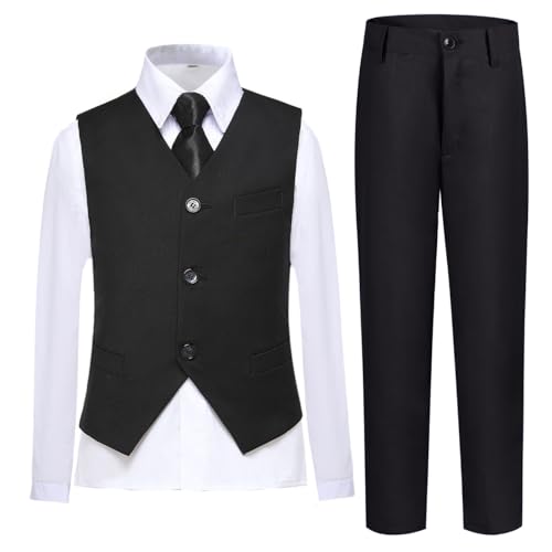 Suits for Kids,Toddler Boys Slim Fit Black Suit Set Dress Outfit Wedding Clothes Size 14