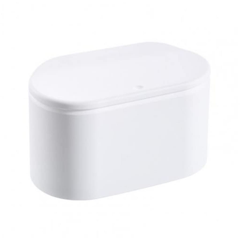 Waste Bins Desktop Trashcan Space Saving Easy to Clean Compact Desk Garbage Can Sundries Barrel Box Household Supply(OneColor)