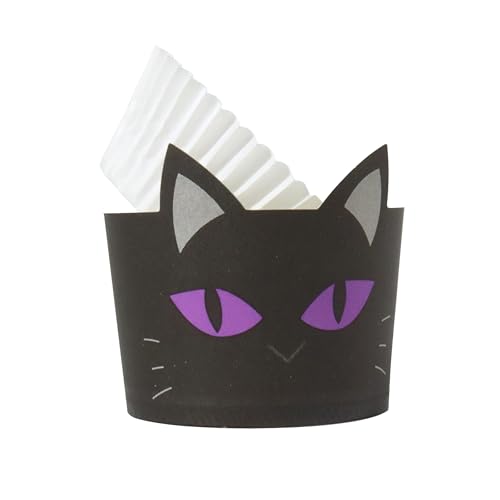 PME Halloween Baking Cups with Cupcake Cases - Black Cat (Set of 12) - Image 4