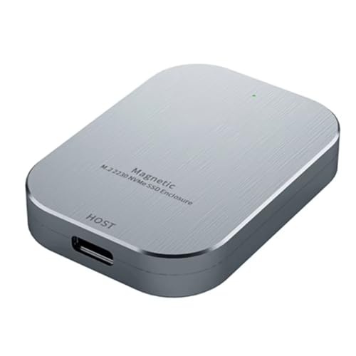 Knoruley Caja de Disco Duro Externo USB 3.2 Gen 2 de 10 Gbps Compatible con SSD M.2 NVMe 2230 Magnético