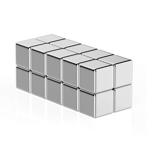 WINTEX 20 Neodym Magnete (8 x 8 x 8 mm) mit sehr starker Haftung für Glas-Magnetboards, Magnettafeln, Kühlschränke | Kühlschrankmagnet Cover