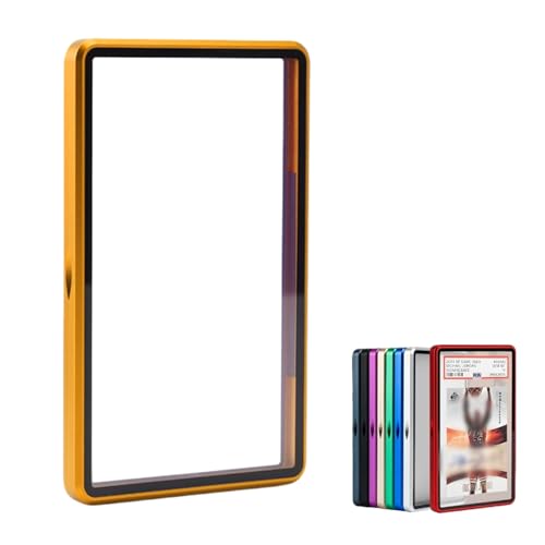 Premium Graded Trading Card Protector - 35pt PSA & CGC Slab Bumper Guard, UV & Scratch Resistant & Magnetic Closure | Aluminum Frame Card Storage Holders for Sports & Gaming Cards (Orange)