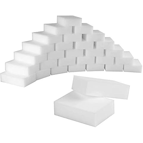 SENENQU 50 Pack Magic Eraser Cleaning Sponge Melamine Foam Magic Sponge Eraser Cleaning Pad for All Surface - Suitable for Bathroom Kitchen Floor Baseboard Wall Cleaner1 Cover