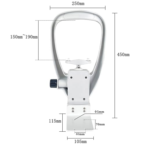 Soporte de mentón para refractómetro automático con base estable y mentonera de gran comodidad 6