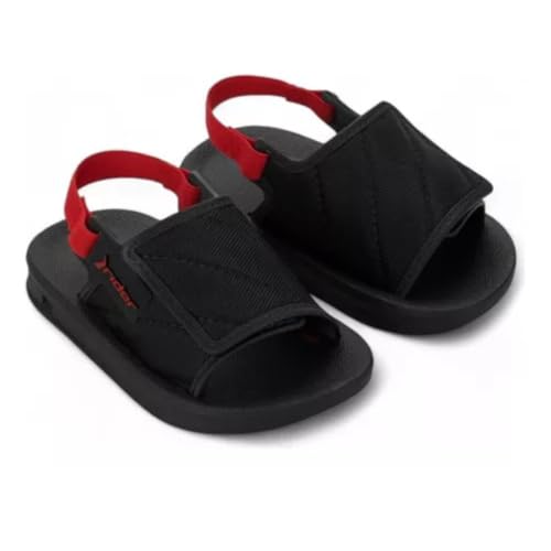 Chinelo Rider Infantil Bebê Menino com Elastico Kids Street Slide Baby (Preto, BR, Criança de 1 a 3 anos, Faixa Numérico, 20, 21)
