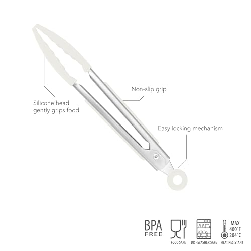 Mini pince à spatule en silicone blanc au design minimaliste épuré