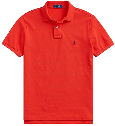 POLO RALPH LAUREN Men's Classic Fit Polo Shirt, (Spring/Summer 2022) African Red, X-Large