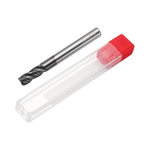 Image of HARFINGTON Carbide Square Nose End Mill Bit 7 /32 inch Cut Dia 4 Flutes TiAlN Coated Milling Cutter for Hardened Steel Metal (7 /32 inch Shank 7 /16 inch Cut Length 2 inch Long 30 Degree Helix)