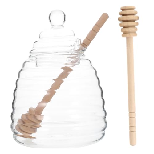 OFFSCH Beehive Jar Honey Crock Decorative Storage Jar Lid Kitchen Honey Dispenser