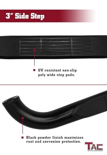 Estribos laterales negros 3" para Ford Ranger 1998-2011 miniatura 4