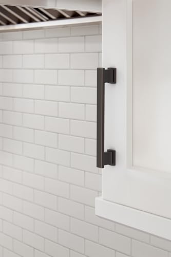 Image of Amerock 25 Pack 5-1 /16 inch Triomphe Oil-Rubbed Bronze Drawer Pull | 5-1 /16 inch (128mm) Center-to-Center Mounting Distance and 6-1 /16 inches Overall Length, Durable Zinc Cabinet Hardware