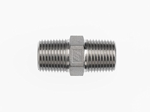Image of Brennan 5404-16-12 Steel Pipe Fitting, Hex Nipple, 1-11-1 /2 x 3 /4-14 x NPTF Male