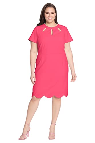 Maggy London Womens Keyhole Neck Scuba Crepe Sheath Dress4