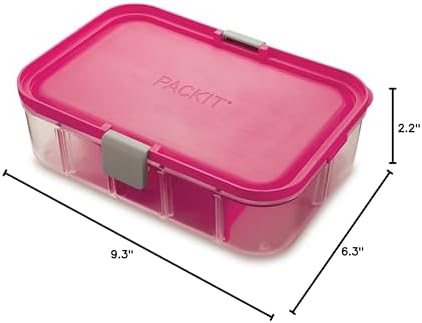 PackIt Flex Bento Food Storage Container for Lunches, Ripe Raspberry image 5