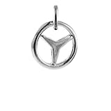 In einem Geschenkbeutel. TheCharmWorks Anhänger aus Sterlingsilber, Auto-Lenkrad, Charme