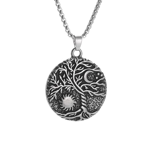 Bijoux nordiques nœud celtique et pendentif soleil lune style vintage