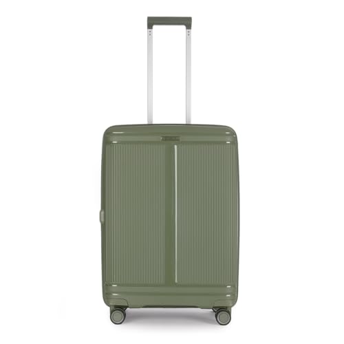 Valise extensible Stratic Straw T trolley M olive à 4 roues