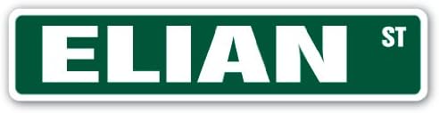 ELIAN Street Sign Childrens Name Room Sign | Indoor/Outdoor |  36" Wide Plastic Sign