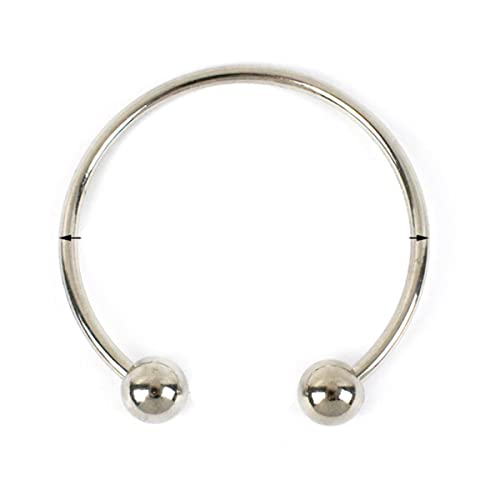 HOTIPS 2/4 fibbie in metallo a forma di U bikini costume da bagno vestiti collare cinturino connettore decorativo chiusura a vite accessori hardware-4 pezzi, argento-55 x 10 mm