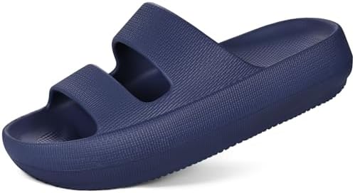 shevalues Orthopedic Slide Sandals for Women with Arch Support Pillow Soft Recovery Slip on Sandals Lightweight Summer Cloud Slippers for Plantar Fasciitis