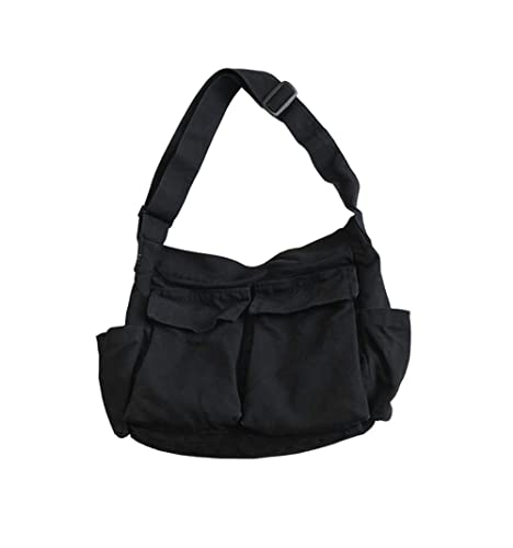 Image of Women Shoulder Bags Canvas Tote Bag Handbag Large Hobo with Pockets Work Bags for Women and Men